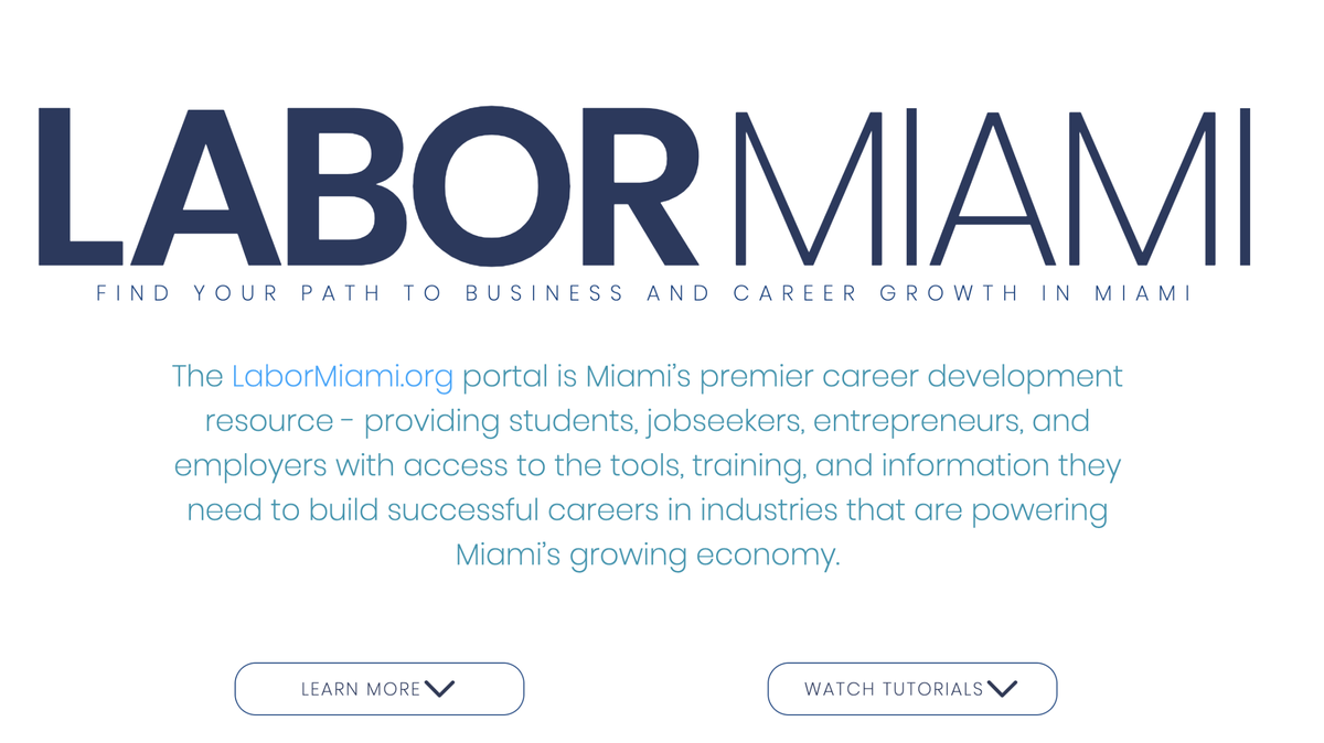 Labor Miami is a new online platform backed by local public, private, and nonprofit groups launched Tuesday to improve economic outcomes for Greater Miami residents.