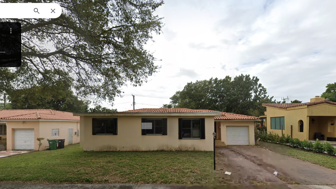 Street view of 156 NW 90th St, where Aria Talith,4, was found unresponsive in a pool.