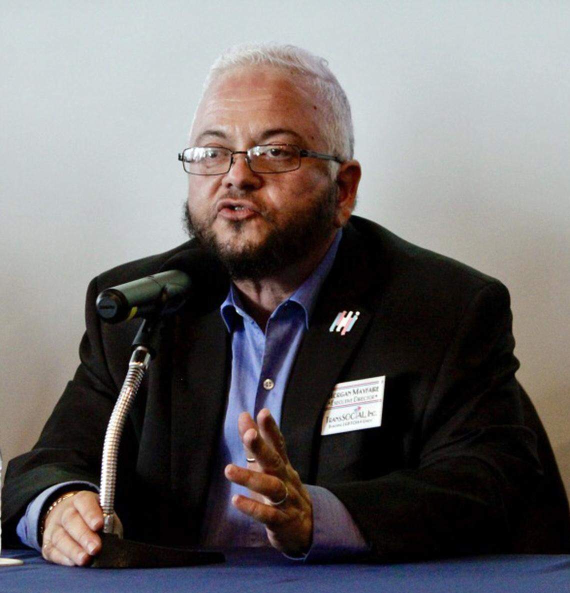 Morgan Mayfaire, co-founder and CEO of advocacy group TransSOCIAL, spoke of the need for cultural sensitivity training at health providers who treat transgender people.