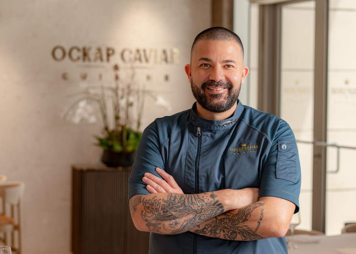 Executive chef Carlos Consuegra Graino at Ockap Caviar & Cuisine in Brickell.