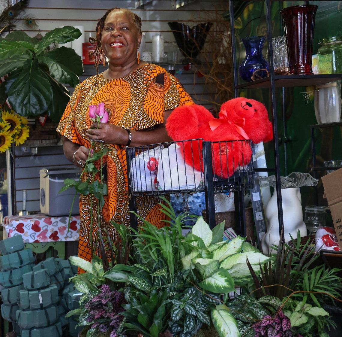 Florist Grace Vernon, who operates Flowers by Grace, finds Cloverleaf Plaza convenient and good for her business.