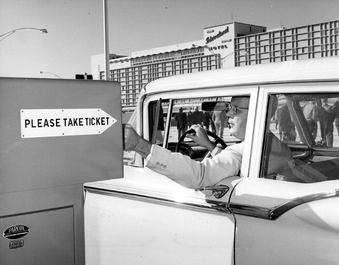 A second-level parking deck at Miami International Airport with “front door” space for 600 vehicles. 