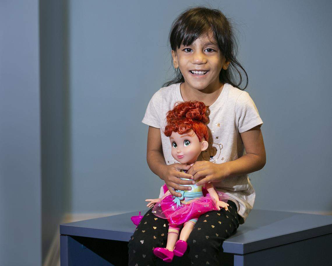Isabella Rivera, 5, visits her cardiologist at Northwest Medical Center in Margate on Tuesday, Dec. 4, 2018. Isabella was diagnosed with Turner Syndrome, a chromosomal abnormality, when she was 7 months old and has to take daily injections of growth hormone.