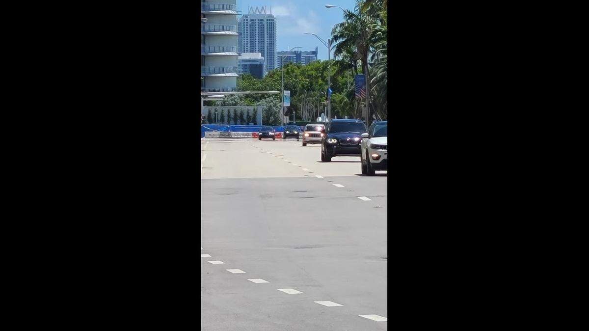 Collins Avenue is now open to one lane of traffic near the Champlain Towers South collapse site in this image provided by the Town of Surfside, Florida.