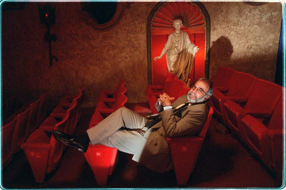 Miami Film Festival co-founder Nat Chediak sits in the Gusman Cultural Center (now the Olympia Theater) in downtown Miami in January 1997.