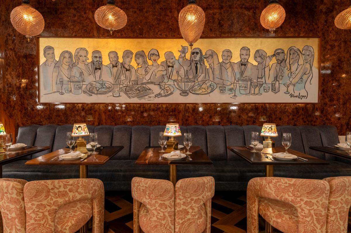 The interior of Delilah, the new supper club in Miami.
