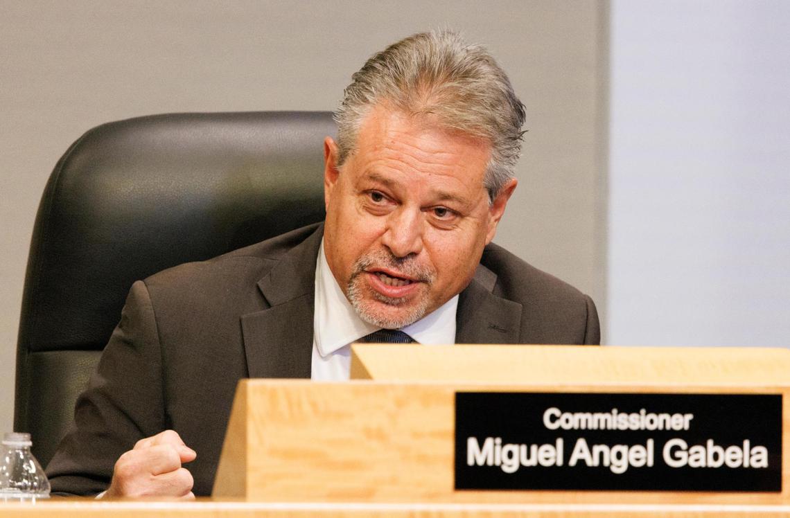 Commissioner Miguel Angel Gabela speaks during a Miami City Commission meeting on Tuesday, Oct. 15, 2024, at Miami City Hall.