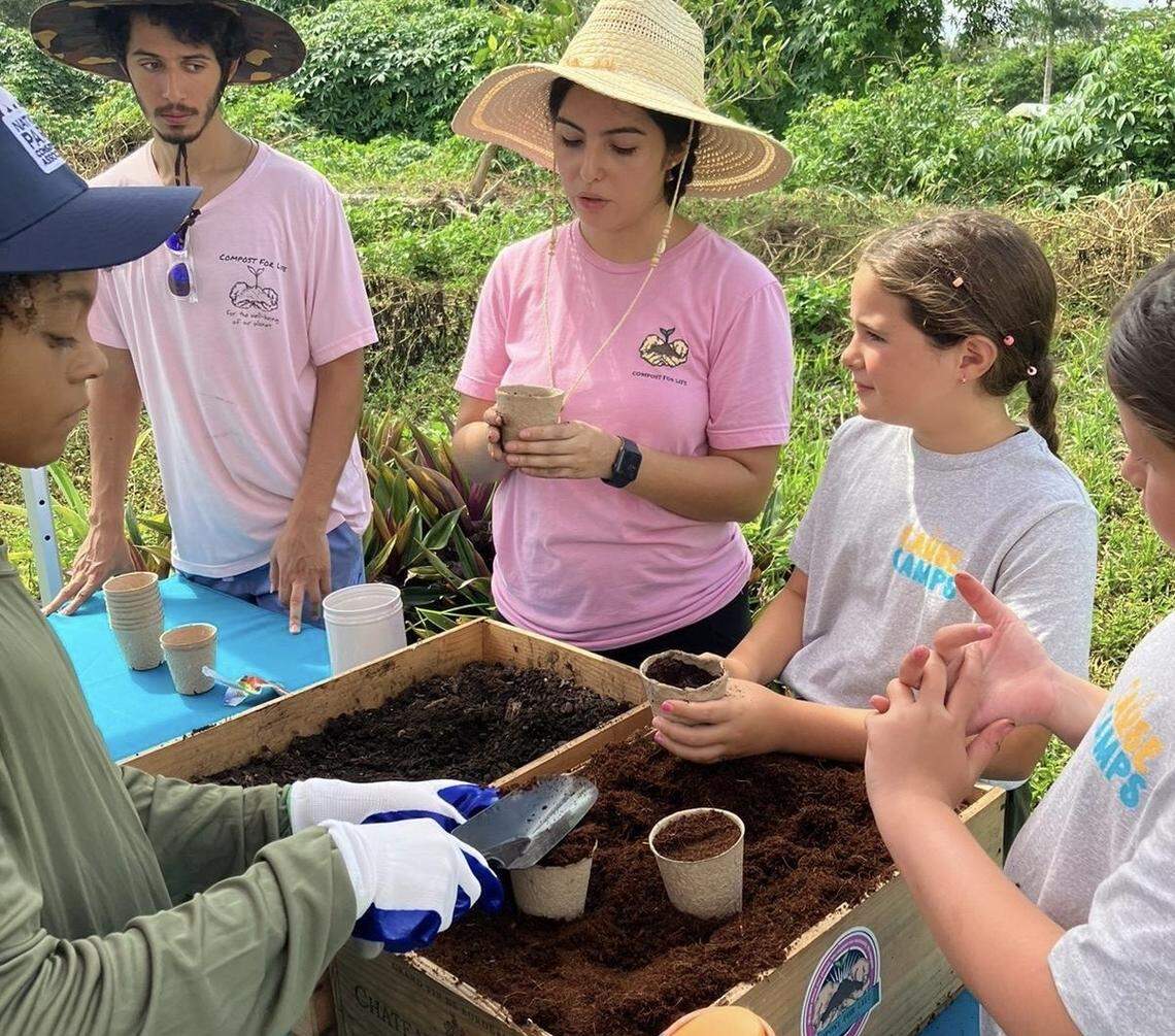 Compost for Life taught kids the benefits of composting at Blue Missions Summer camp.