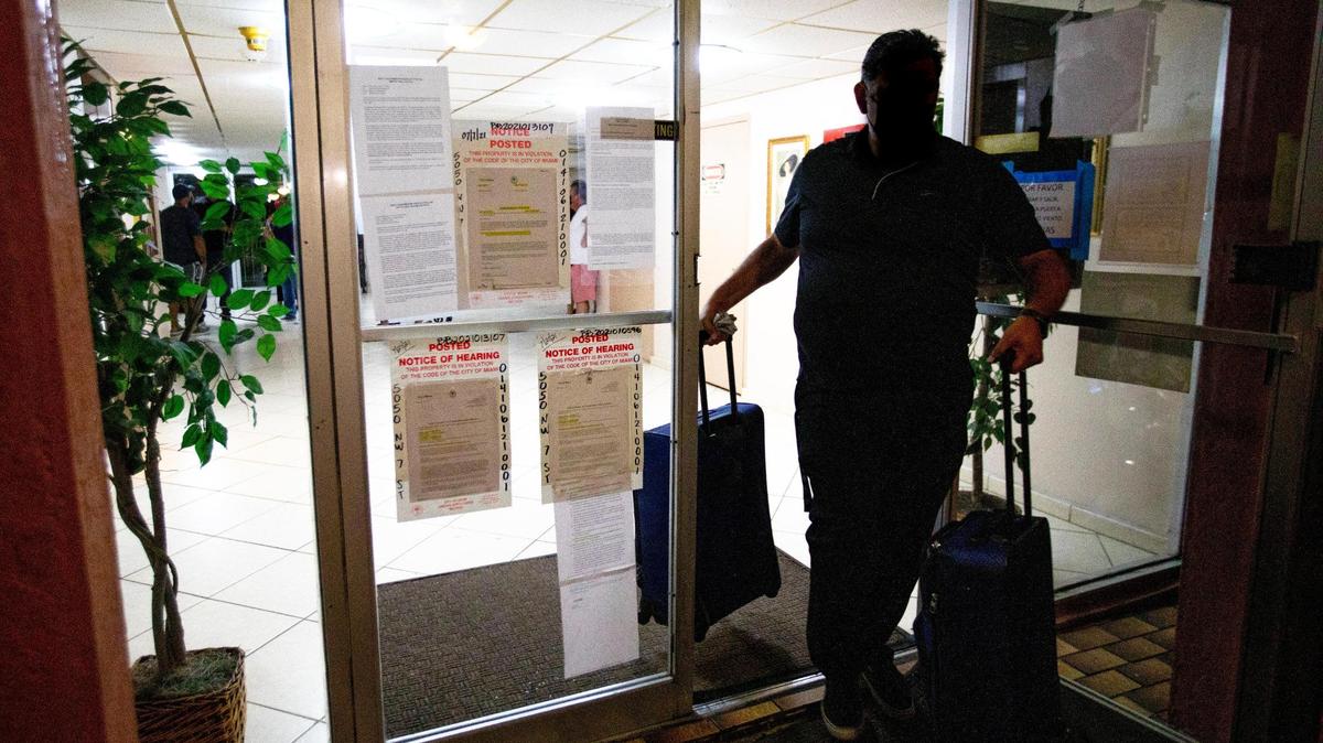Residents from a 138-unit condo at 5050 NW Seventh St. in Flagami were forced to evacuate Aug. 9, 2021, after city officials deemed the building unsafe.