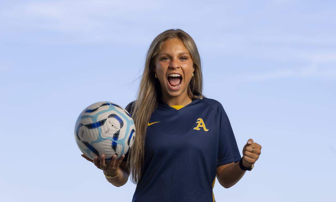 Bianca Raskin, St.Thomas Aquinas High School, Soccer. All-Broward players photographed at Brian Piccolo Sports Park on Wednesday, March 25, 2026, in Cooper City, Fla.