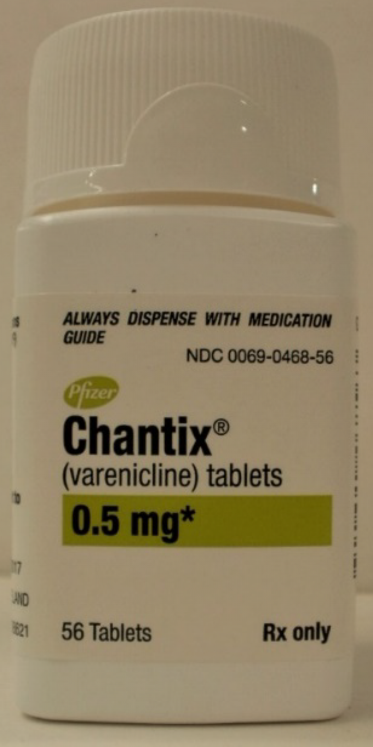 Two lots of Chantix 0.5 mg tablets were recalled