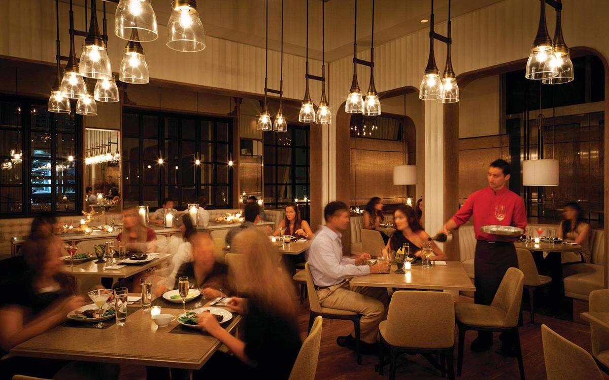 The dining room at Edge Steak & Bar