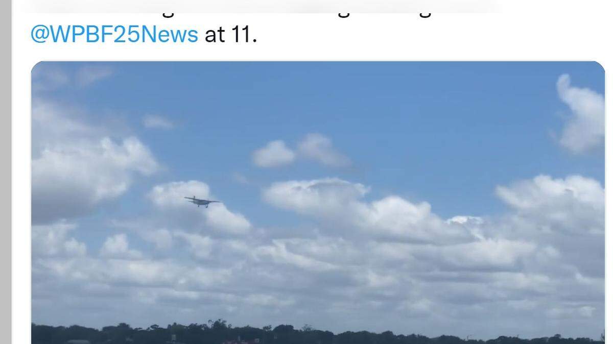 An air traffic controller guides passenger to safely land plane at PBIA/Twitter screenshot