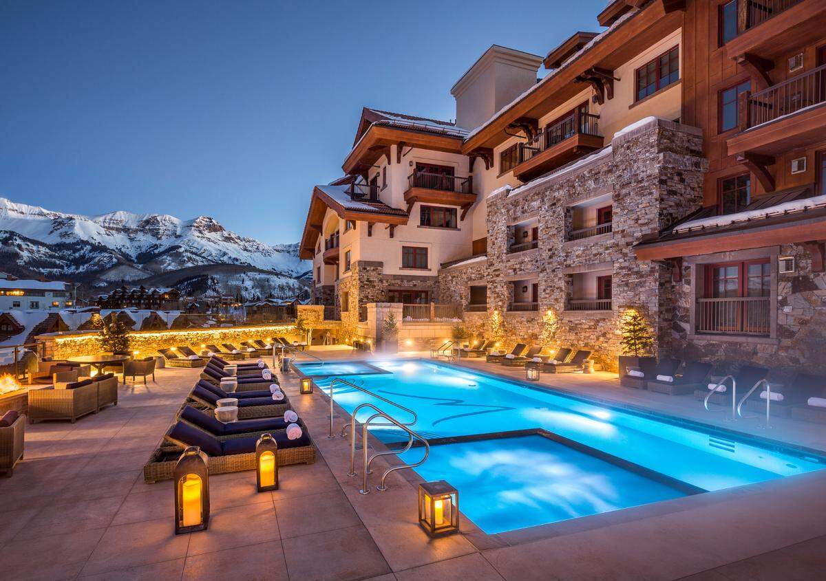 Pool, Madeline Hotel, Mountain Village, Telluride, CO.