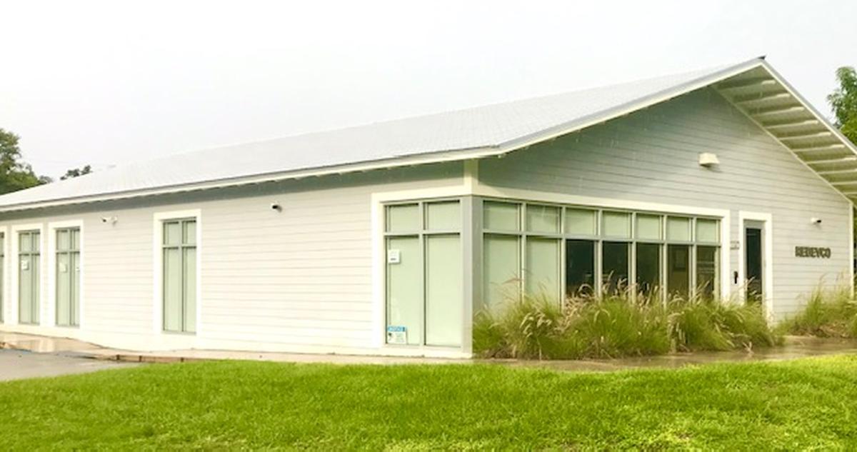 This building across the street from Carver Elementary houses the Redevco real estate company headquarters and in the back, on Florida Avenue, a community center.
