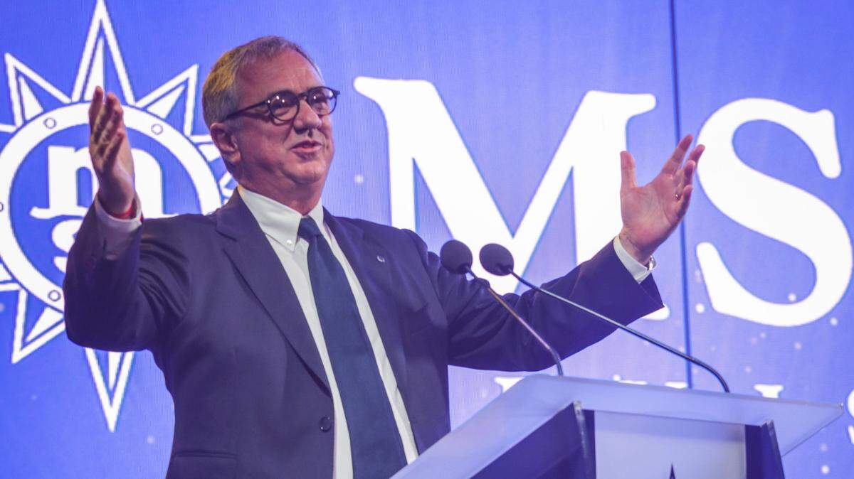 Pierfrancesco Vago, chairman of MSC Cruises shown at Ocean Cay MSC Marine Reserve in November 2021, talked to the Miami Herald Monday. He’s in Miami Beach for Seatrade 2022, the key global cruise industry conference.