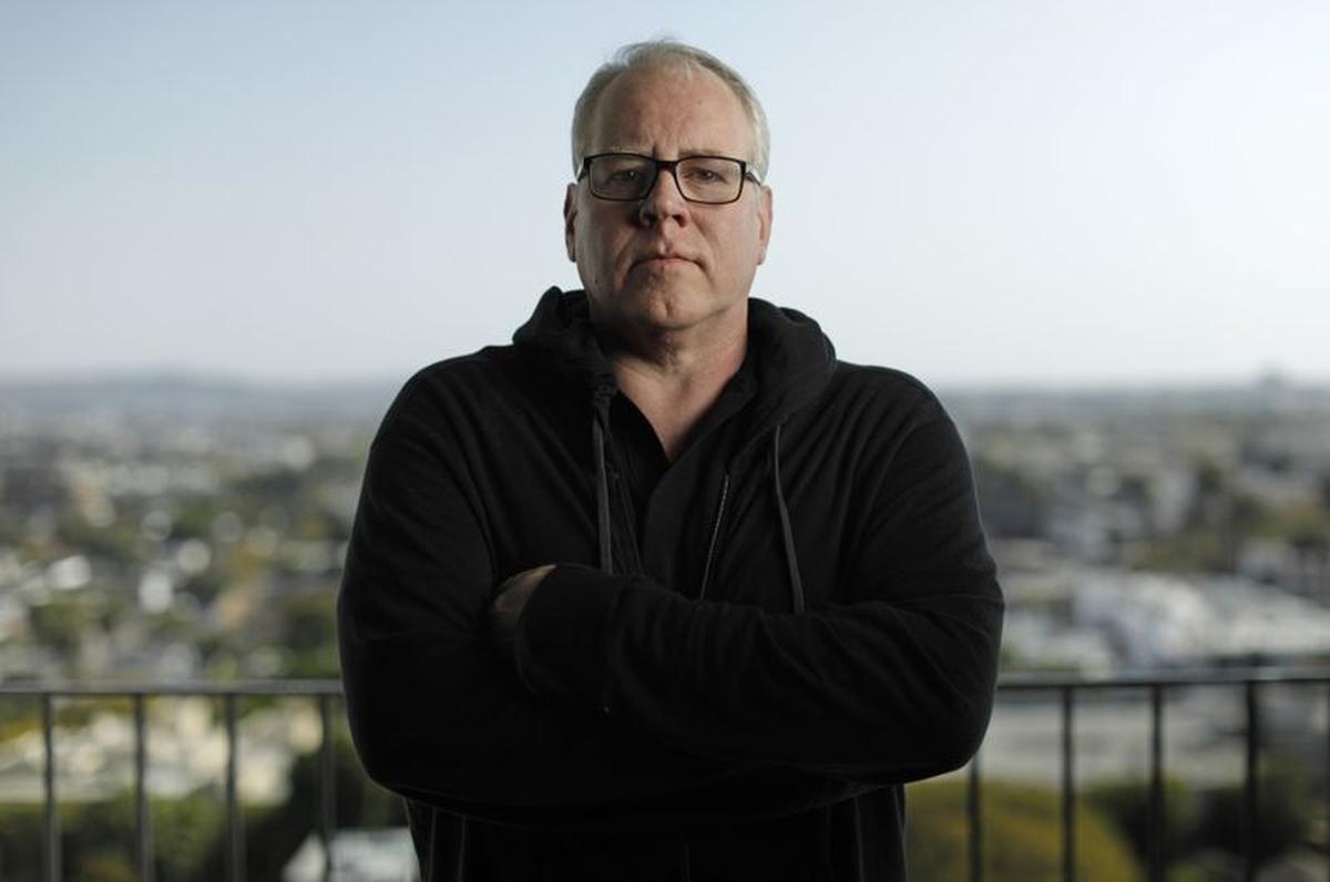 Bret Easton Ellis at his West Hollywood home.