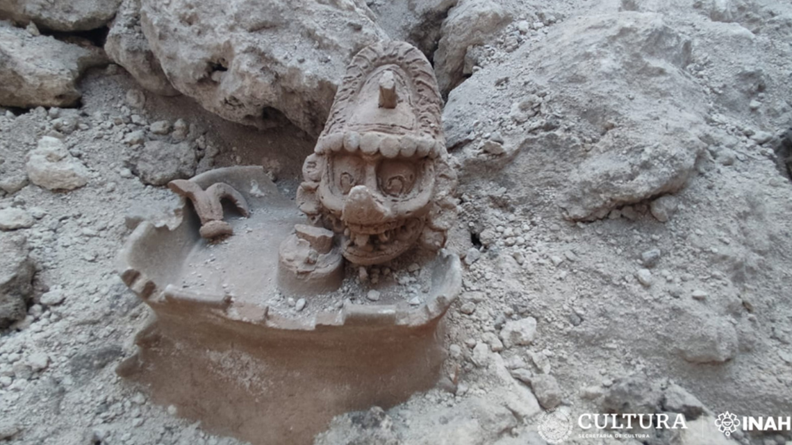 Experts discovered a rare sculpture of the ancient Maya god K’awiil, near the path of construction for a large-scale rail project in Mexico.