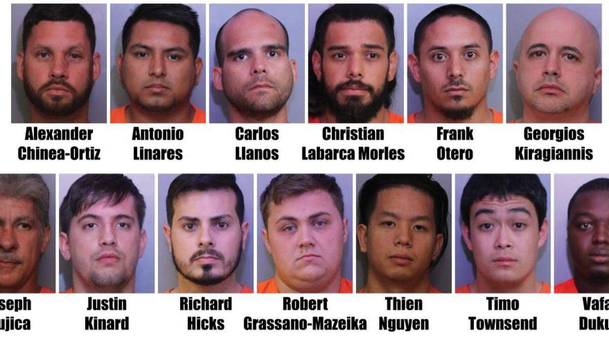 Polk County Sheriff’s Office mugshots of those arrested in “Operation Cyber Guardian.”