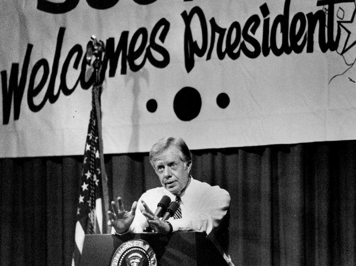 President Jimmy Carter in Miami in 1980.