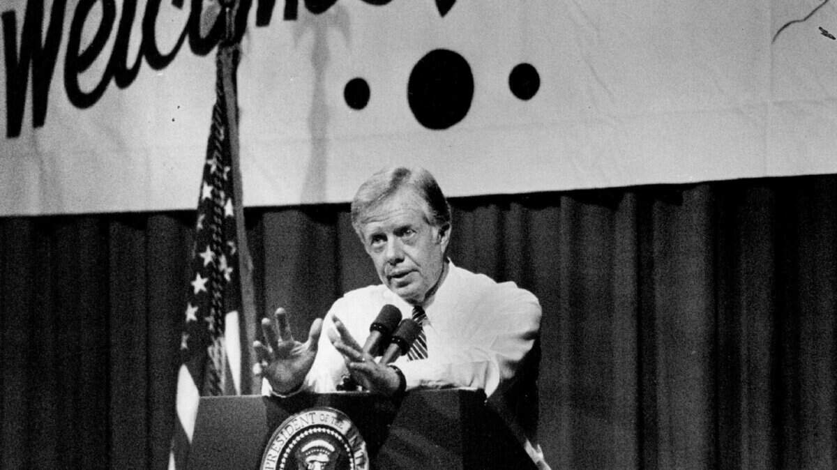 President Jimmy Carter in Miami in 1980.