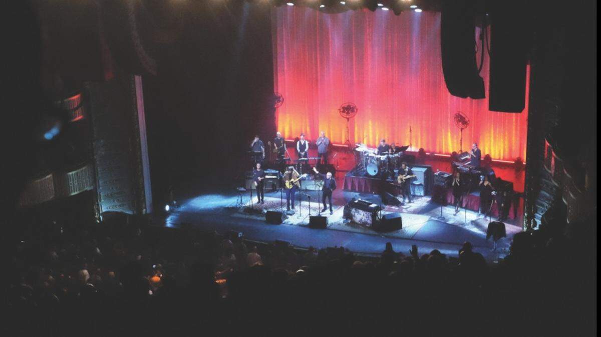 The Steely Dan Band, with Donald Fagen, perform in concert.