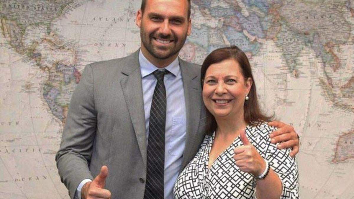 Eduardo Bolsonaro y María Teresa Belandria