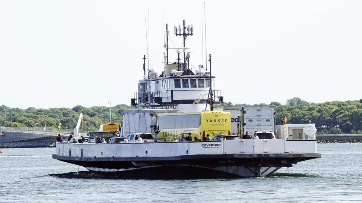 Immigrants aboard the Governor head out of Vineyard Haven, Massachusetts, for Woods Hole on Sept. 16, on their way to a military base on nearby Cape Cod.