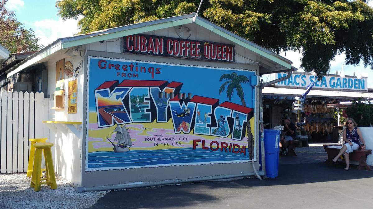 The famous Key West mural welcomes passersby to the Key West Historic Seaport on Tuesday, Feb. 26, 2019.