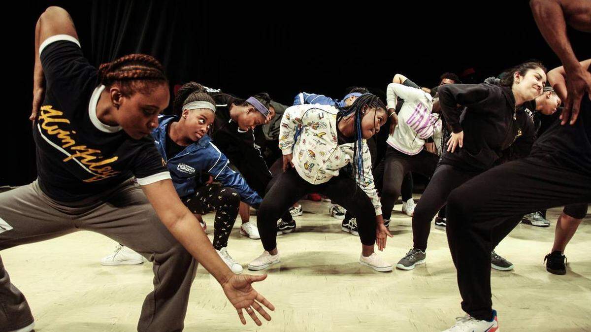 Students from Richmond Heights Middle School explore the life of Alvin Ailey and his choreography in the dance piece “Revelations.” 