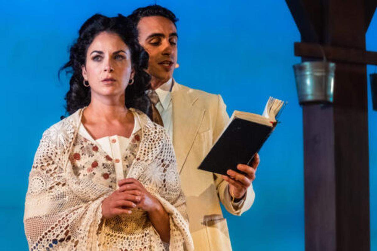Hannia Guillen as Conchita takes in the words of Gabriell Salgado as Juan Julian as he reads from a Leo Tolstoy masterpiece in “Anna in the Tropics.”