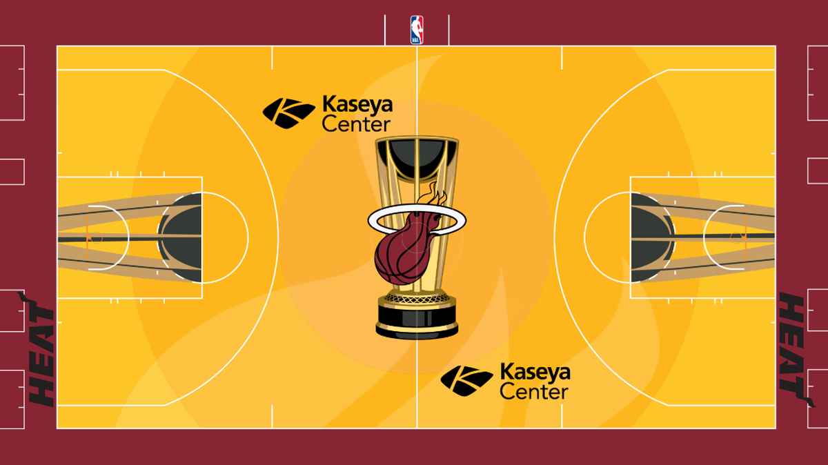 The Miami Heat’s court for the NBA’s second-annual in-season tournament.