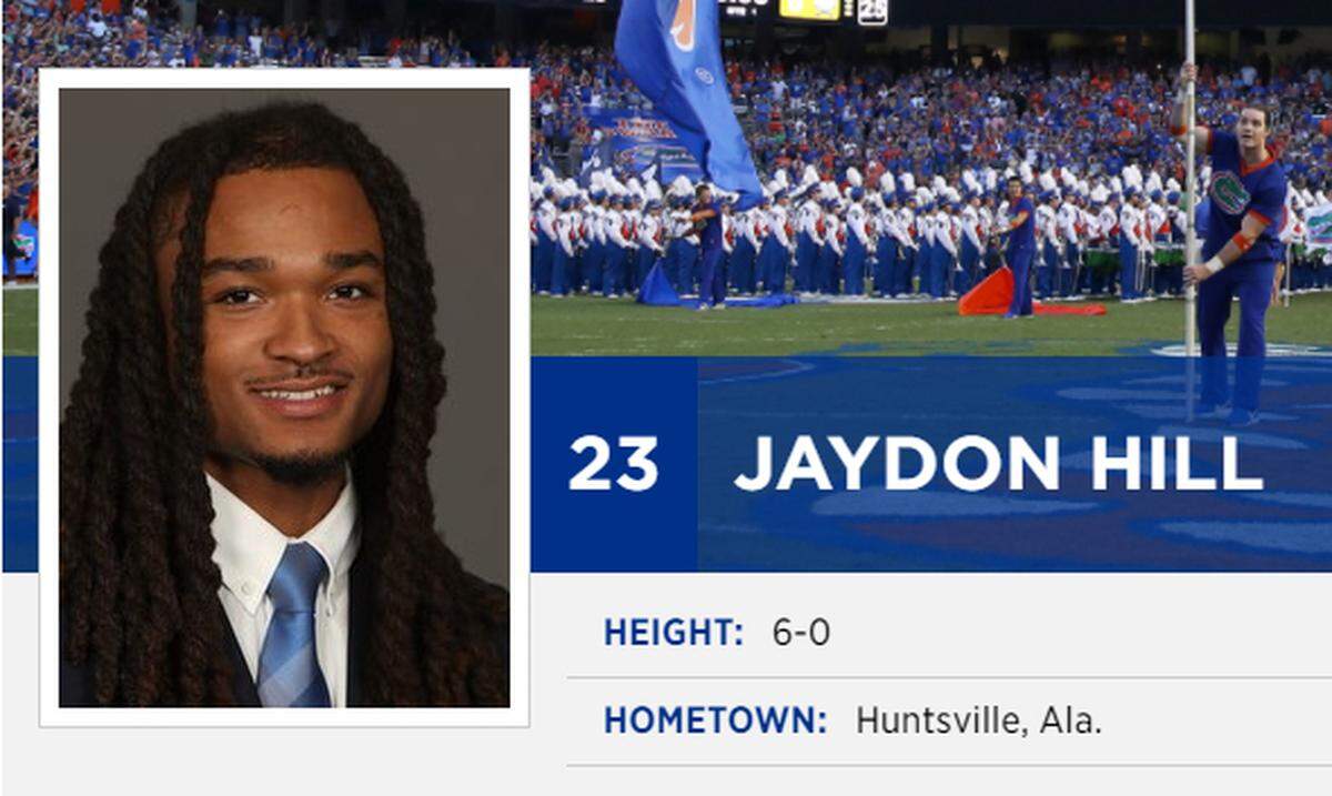 Jaydon Hill is a cornerback for the University of Florida Gators. Hill wracked up 101 parking tickets with fines of $5,640 between 2019 and the end of last year, according to university data. Hill was ticketed more often, for more fines, than anyone else on campus.