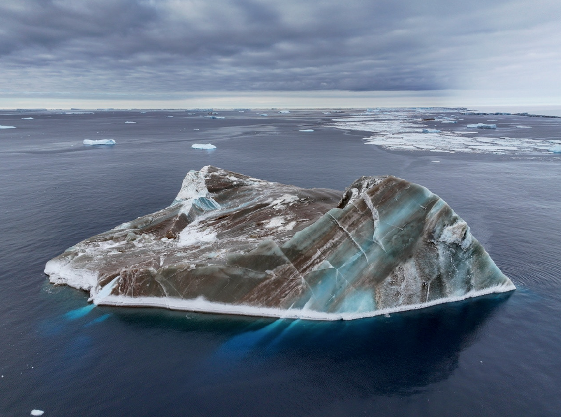 The team spotted a jade-like iceberg on their voyage to better understand the impact of ocean warming on Antarctic glaciers.