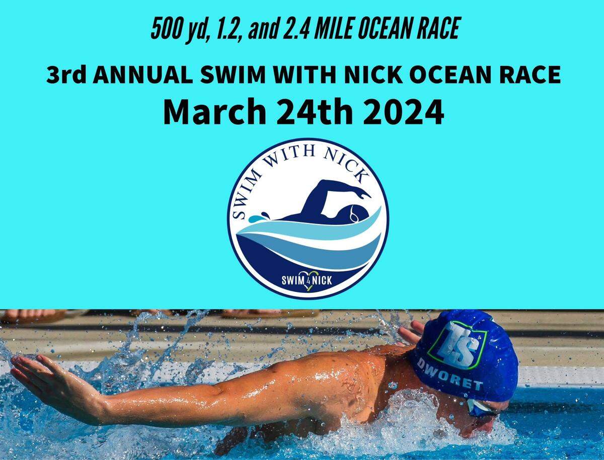 Swimmers from around the country will gather for an ocean swim to raise funds for the Nicholas Dworet Memorial Fund.