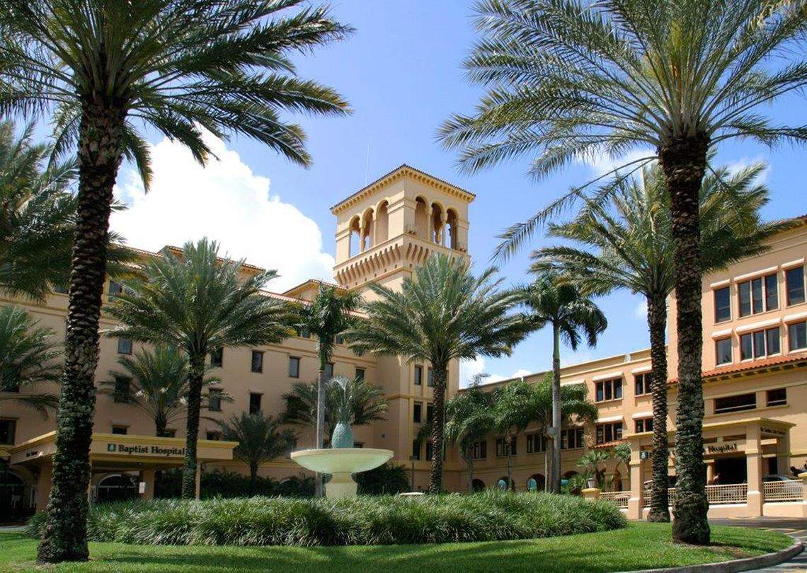 A file photo of Baptist Hospital campus on Kendall Drive in Miami-Dade. 
