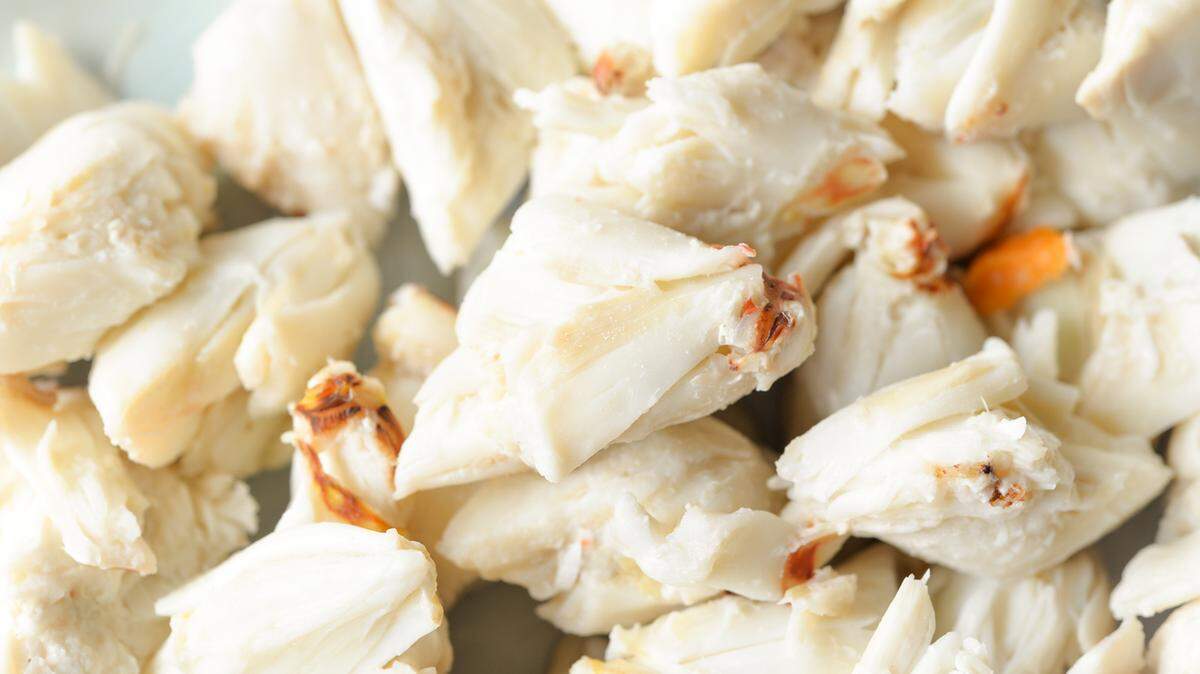Steamed crab meat from blue crab