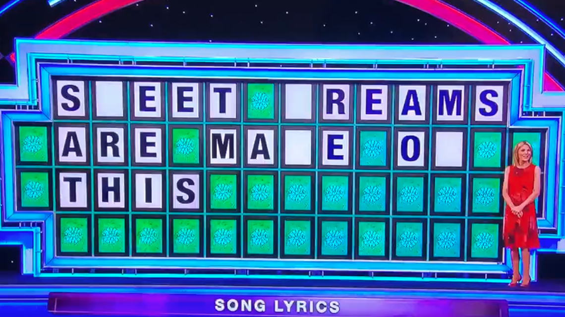 A contestant on “Wheel of Fortune” missed a puzzle on Tuesday, March 15, when he incorrectly pronounced a song lyric.