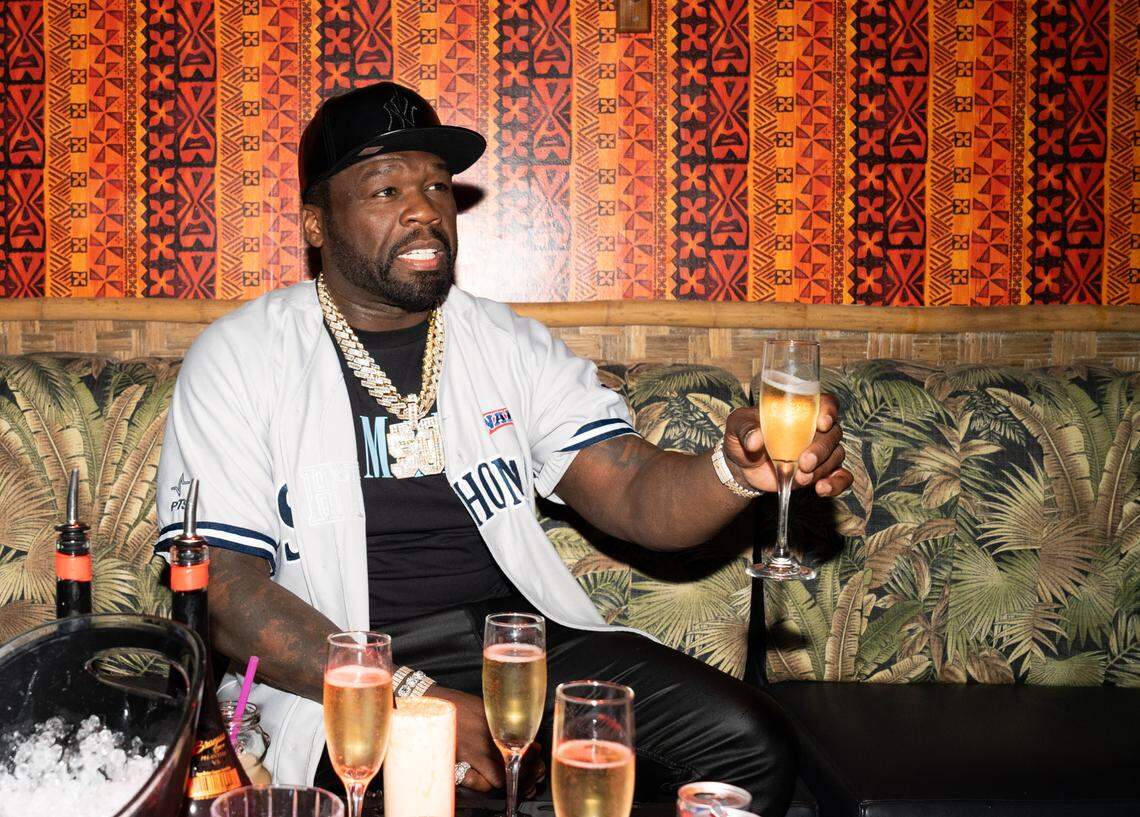 Rapper 50 Cent made a surprise appearance at a comedy roast for Sean ‘Diddy’ Combs on June 8, 2024, at the Dead Flamingo at Casa Tiki. Photo: Michael Guerrero/@Mikeslyfe