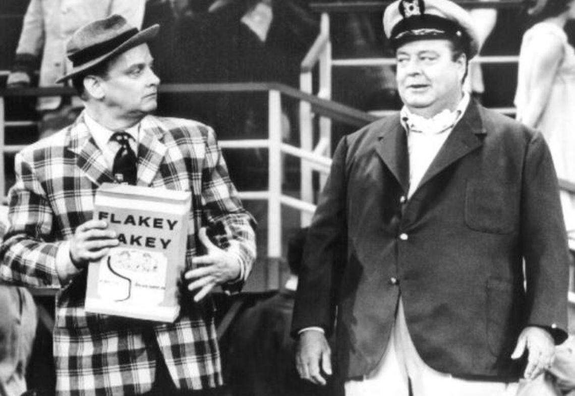 Art Carney and Jackie Gleason in The Honeymooners, 1966, from the Miami Beach Auditorium.