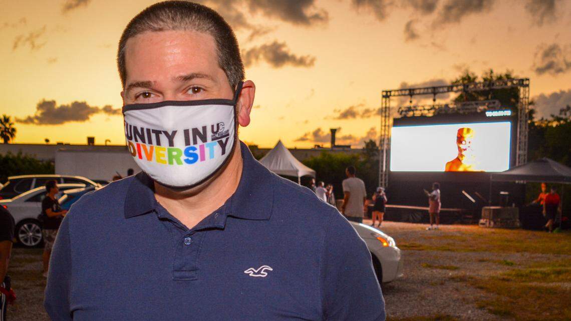 Mike “DJ Miik” Martorell, president of Pride Fort Lauderdale, received a Humanitarian Award from Unity Coalition|Coalición Unida, South Florida’s oldest Hispanic LGBTQ organization, Oct. 14 at Dezerland Park in North Miami.