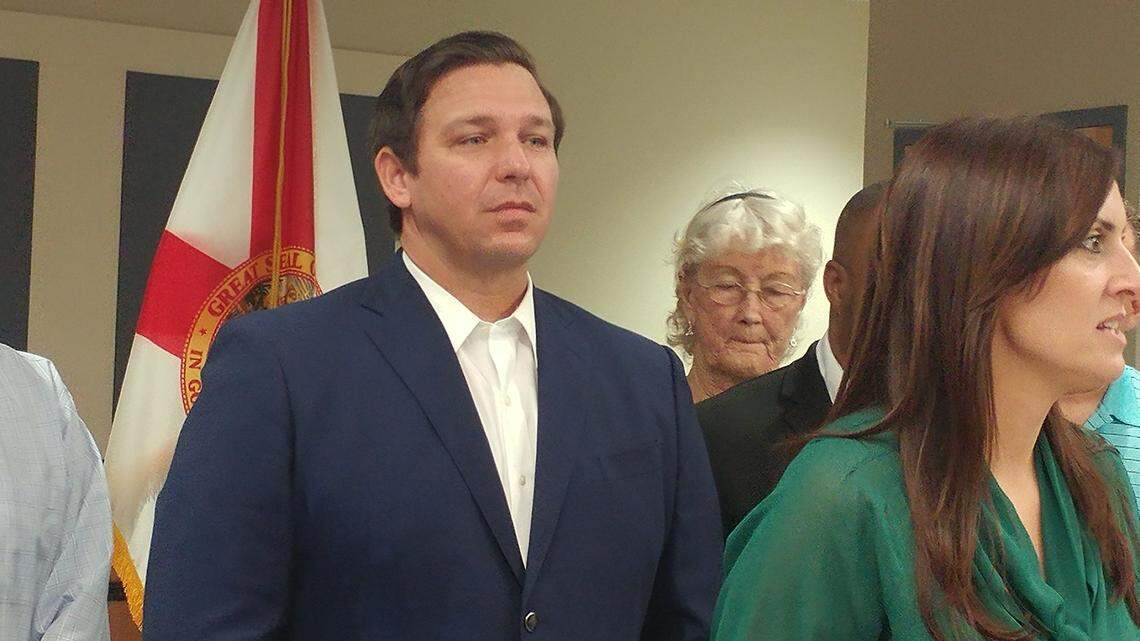 Gov. Ron DeSantis visited Marathon City Hall on June 20, 2019, to announce a new workforce housing construction program.