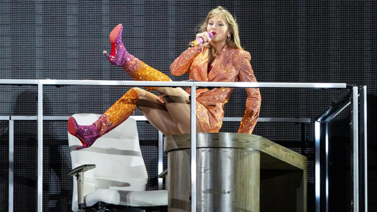 Taylor Swift performs onstage during The Eras Tour at Hard Rock Stadium on Friday, Oct. 18, 2024, in Miami Gardens, Fla.