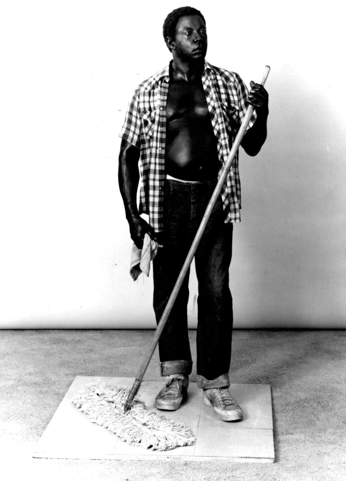 Duane Hanson piece at Rubinstein Gallery in Palm Beach in 1984.