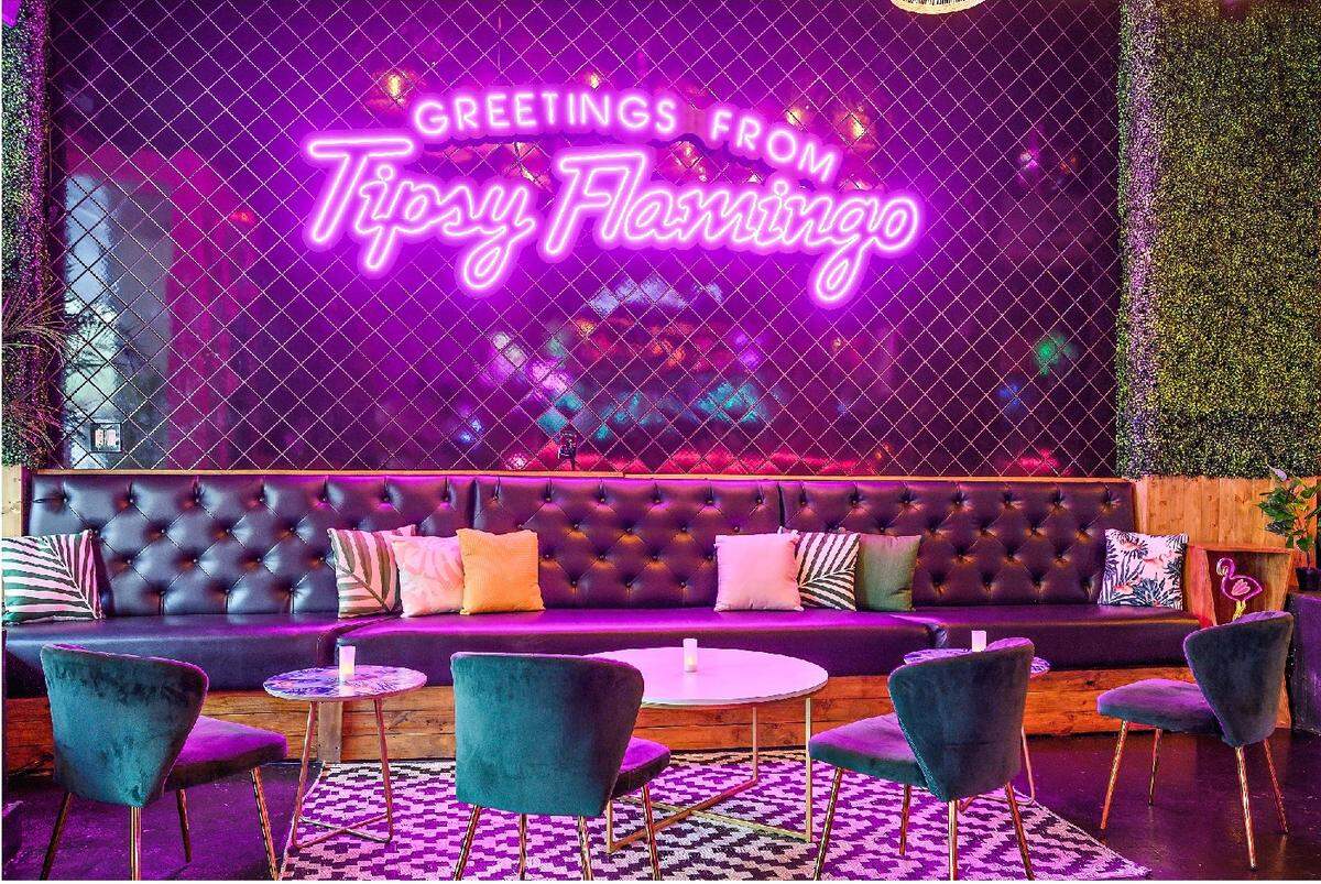 Get ready for neon at Tipsy Flamingo.