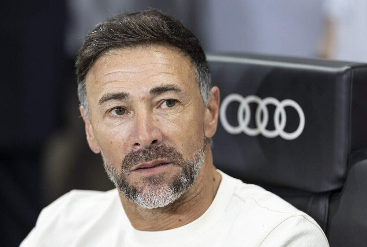Inter Miami manager Kily Gonzalez looks on before his team takes the pitch for their 2026 Campeones Cup soccer match against Cruz Azul at Nu Stadium on Wednesday, Sept. 16, 2026, in Miami, Fla.