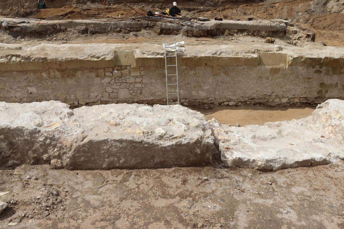 The excavation is the first time an entire abbey has been excavated in Europe, Blanchard said. Archaeologists found cellars like the one pictured here.