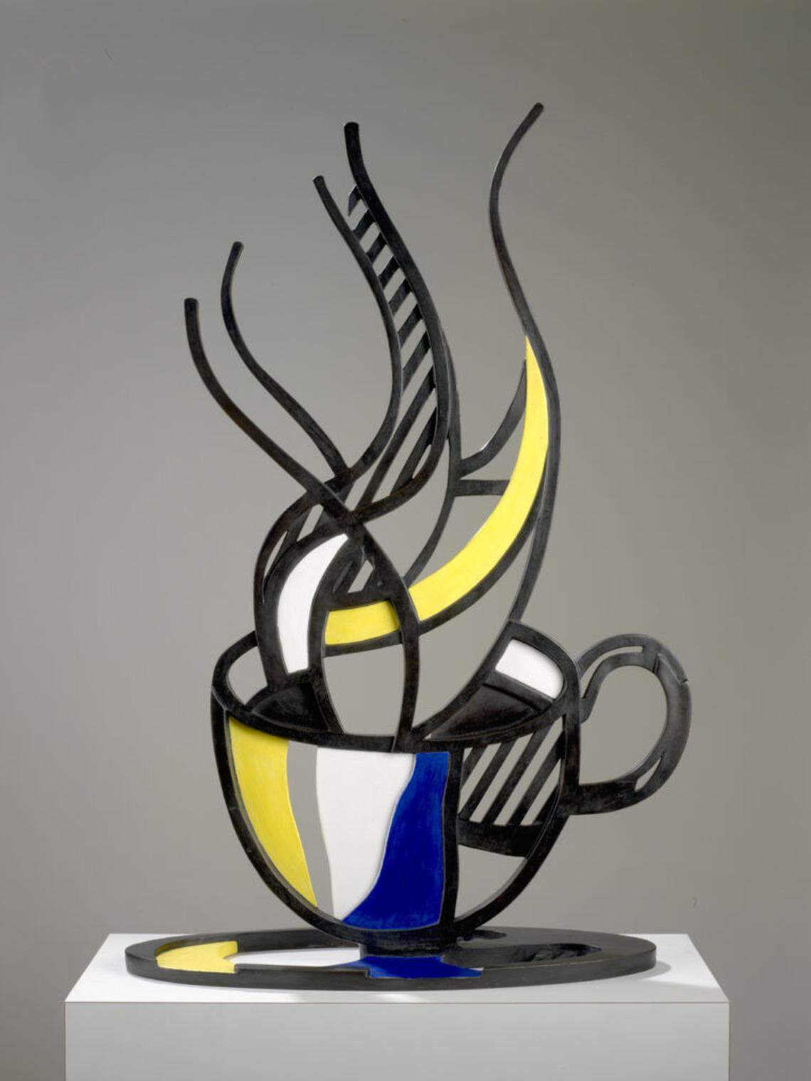 Roy Lichtenstein, “Cup and Saucer I,” 1976. Painted and patinated bronze, 30 x 21 x 6 ½ inches.