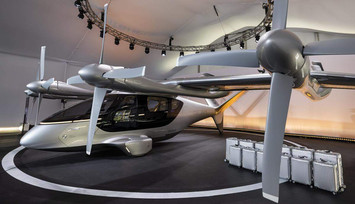 Vertical Aerospace's Valo, a next-generation electric aircraft, is on display during a public event at Collins Park on Tuesday, Feb. 24, 2026, in Miami Beach, Fla. The aircraft can fly up to 100 miles at speeds of up to 150 mph, features a panoramic window, has cabin space for up to six passengers, and uses all-electric propulsion. The company says passengers will be able to make it from Miami to Fort Lauderdale in about 13 minutes.