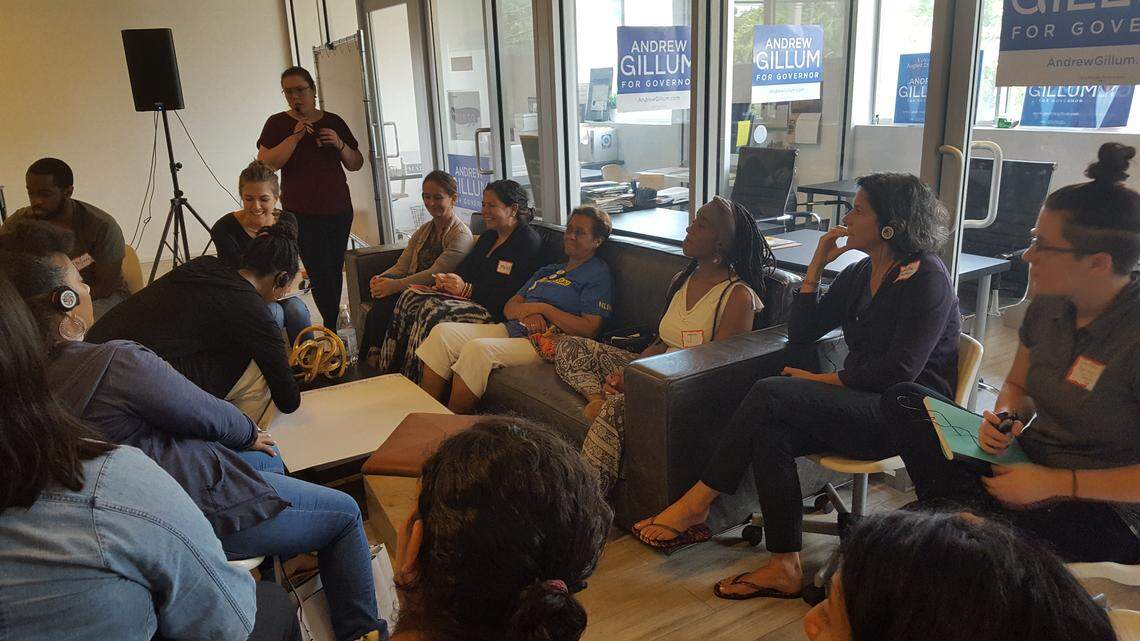 Parents discuss ways to reform sex education guidelines in Florida at the Power U Center for Social Change’s Comprehensive Sex Education Summit on Aug. 11.
